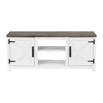 Farmhouse TV Stand for 58 Inch TV Storage Cabinet for Living Room