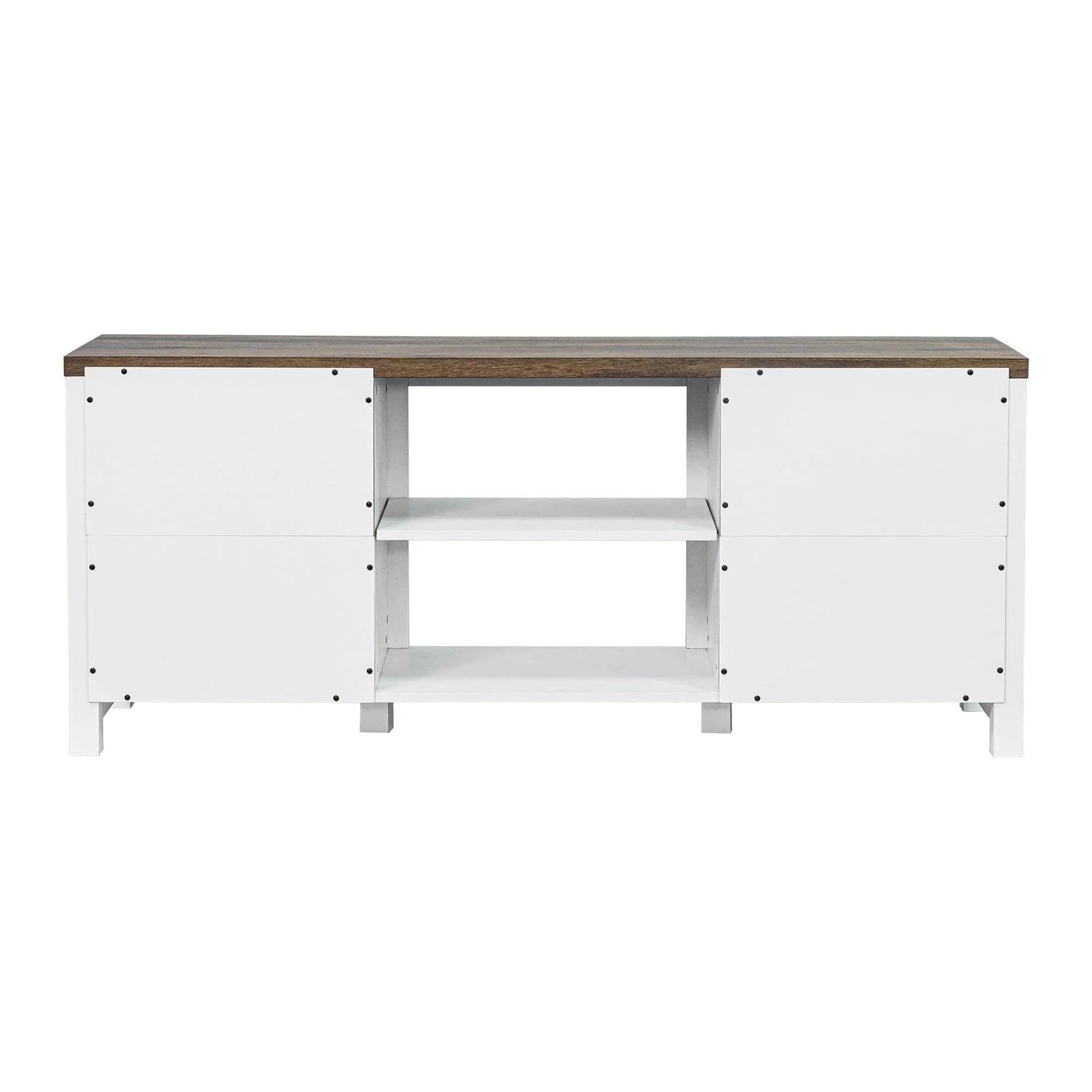 Farmhouse TV Stand for 58 Inch TV Storage Cabinet for Living Room