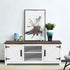 Farmhouse TV Stand for 58 Inch TV Storage Cabinet for Living Room