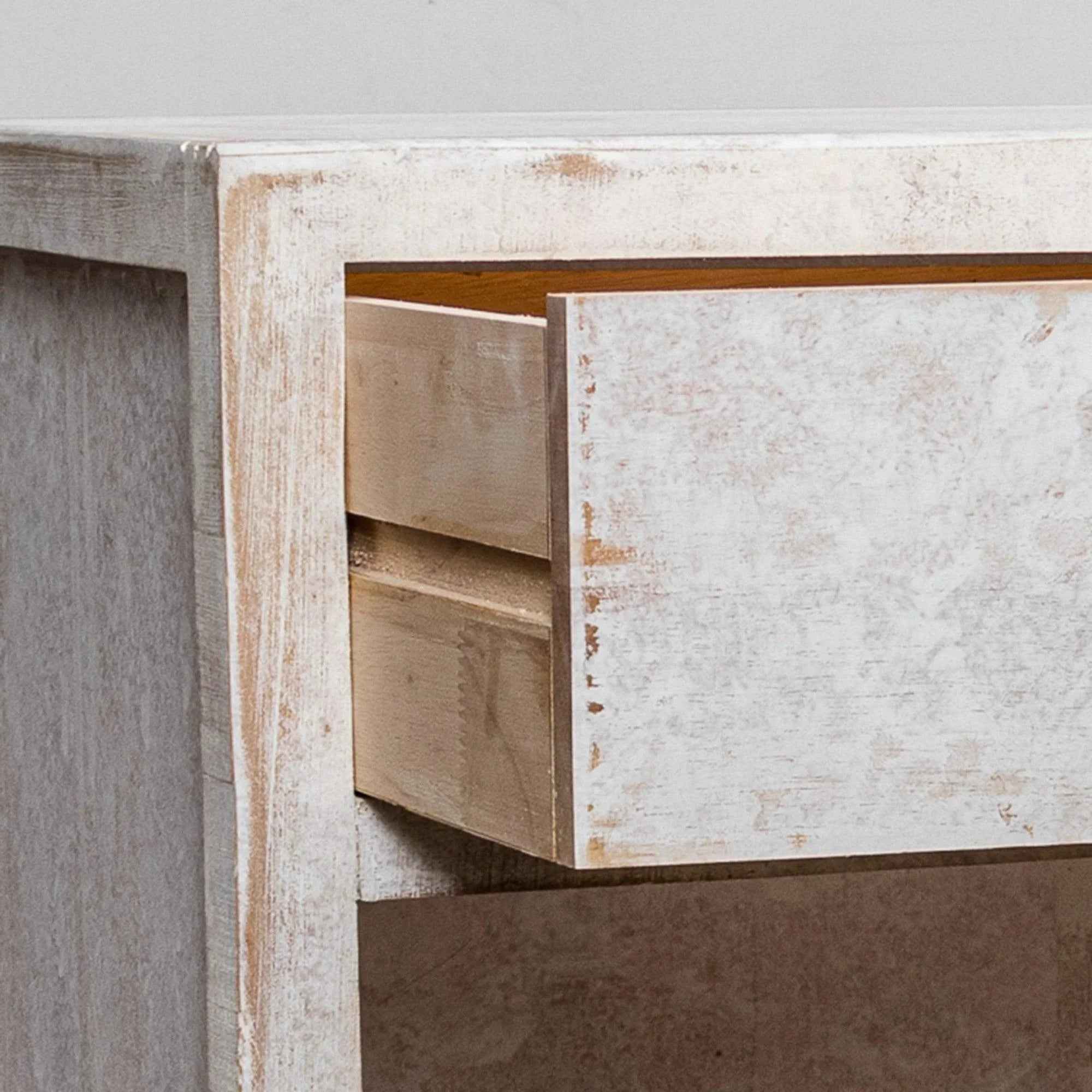 Classic Modern 1-Drawer Solid Wood White Nightstand Side Table