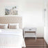 Classic Modern 1-Drawer Solid Wood White Nightstand Side Table