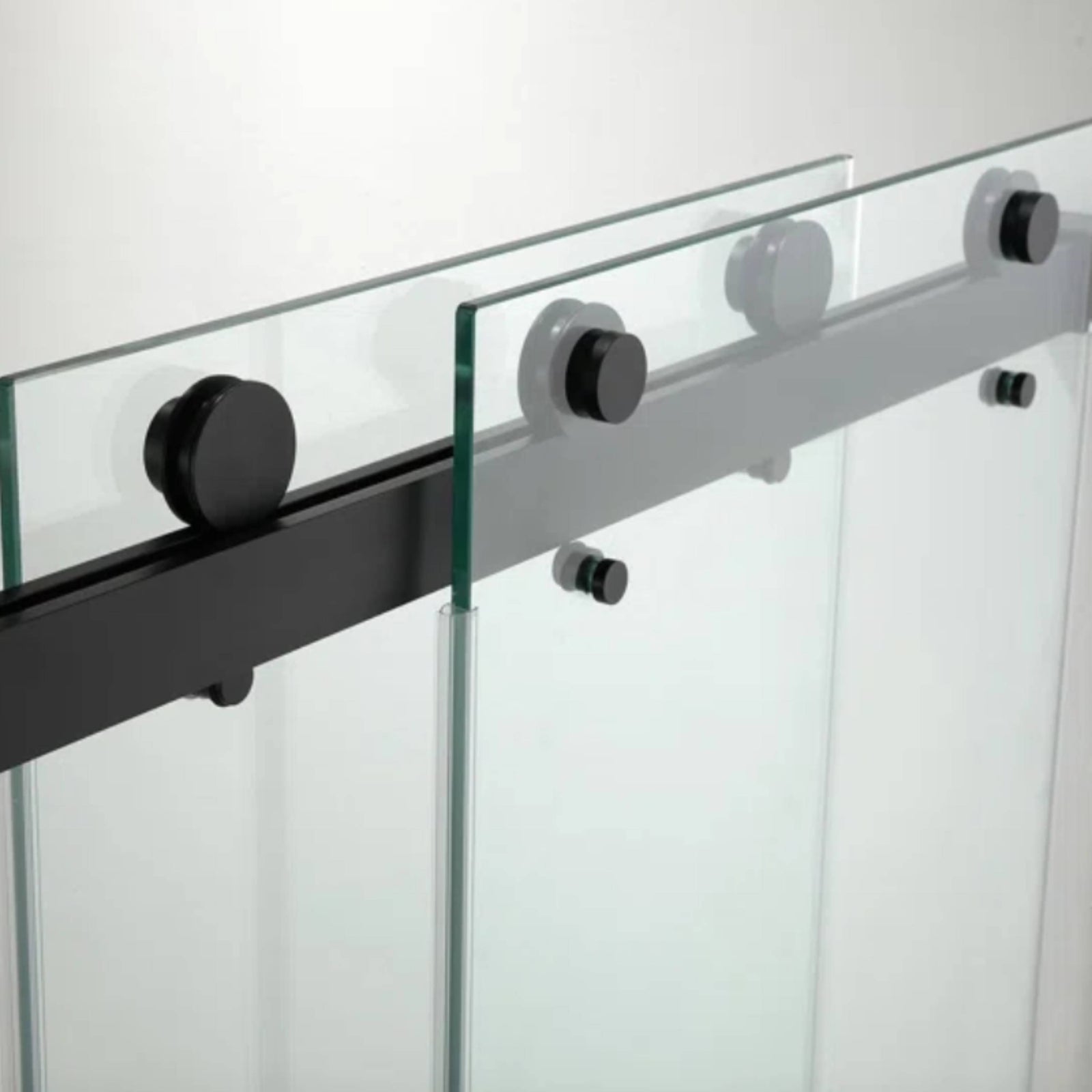 60''W X 76'' H Double Sliding Frameless Shower Door with Clear Glass