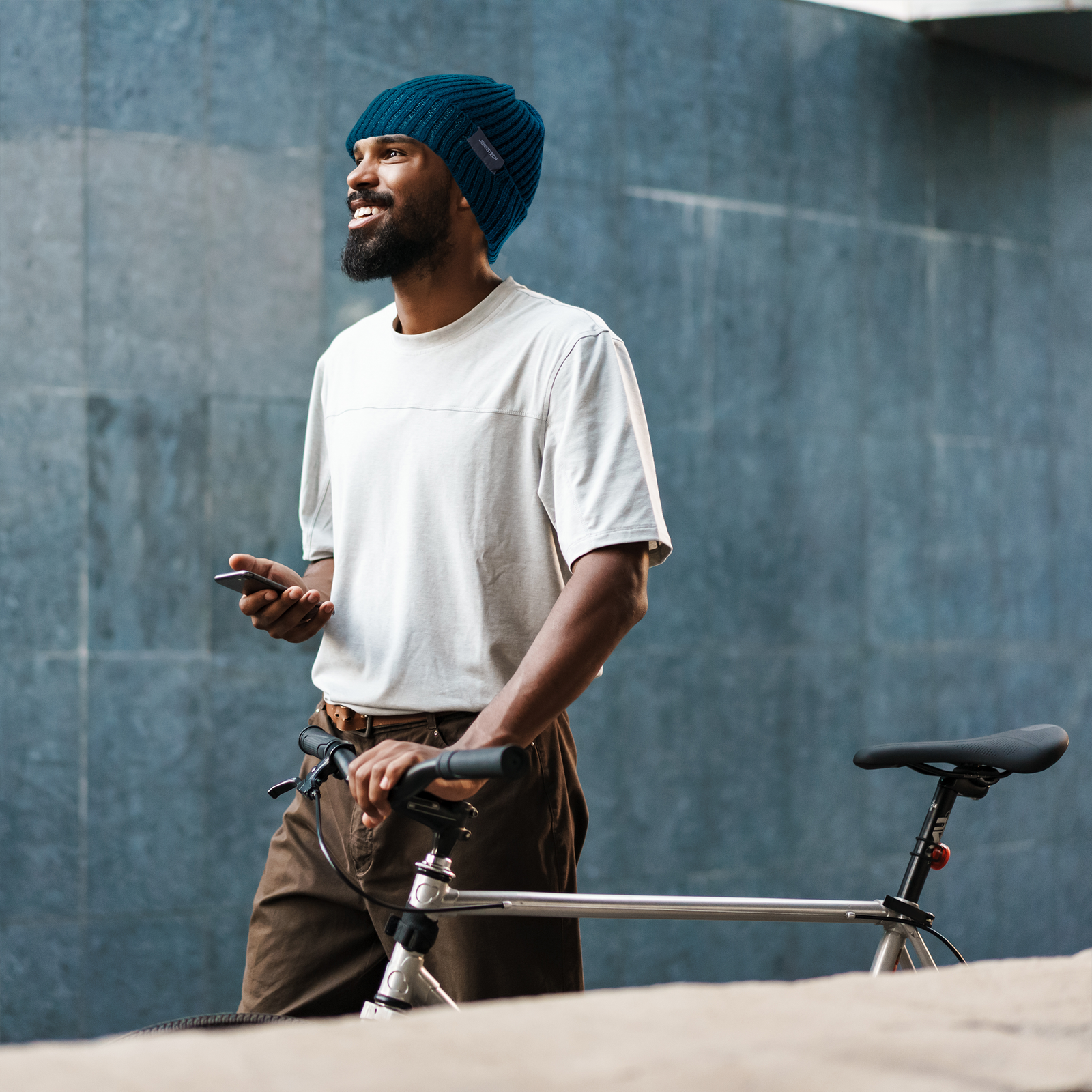 Safety Beanie with Reflective Stitching