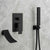 Waterfall Wall-mount Bath Tub Filler Faucet with Handheld Shower Oil Rubbered bronze or Matte Black or Chrome Or Brushed Nickel