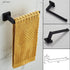 Luxurious 4-Piece Stainless Square Matte Black Bathroom Hardware Set: Towel Bar, Towel Ring, Toilet Paper Holder, Robe Hook, and Tower Holder - Wall Mounted