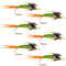 Tungsten Bead Head Chartreuse Copper John Nymph Fly Fishing Flies - Set of 6 Flies Hook Size 14