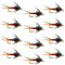 Bead Head Hot Orange Copper John Nymph - 1 Dozen Fly Fishing Flies - Hook Size 14