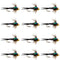 Bead Head Zebra Copper John Nymph Fly Fishing Flies - 1 Dozen Flies Hook Size 12