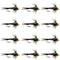 Bead Head Zebra Copper John Nymph Fly Fishing Flies - 1 Dozen Flies Hook Size 16