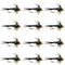 Bead Head Zebra Copper John Nymph Fly Fishing Flies - 1 Dozen Flies Hook Size 14