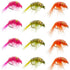Beaded Shrimp Scud Assortment - 1 Dozen - 4 Each of 3 Patterns Size 16 - Tailwater Lake Fly