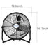 BILT HARD 12" High Velocity Metal Floor Fan: 3-Speed, 1650 CFM, 180° Tilt, Powerful Airflow