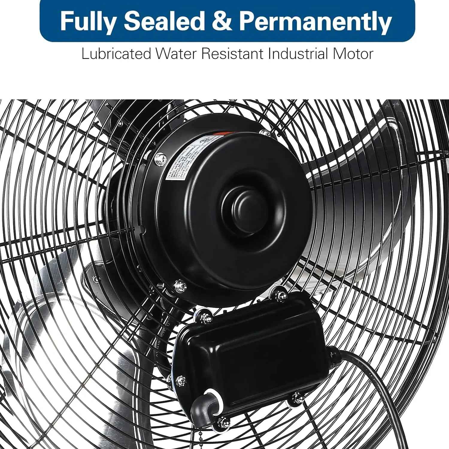 BILT HARD 14" 3000 CFM Outdoor Wall Mount Fan: 3-Speed Waterproof Industrial High Velocity Fan, UL Listed