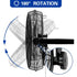 BILT HARD 18" Industrial Wall Mount Fan: 3-Speed High-Velocity, 4300 CFM, Heavy-Duty Metal Barn Fan