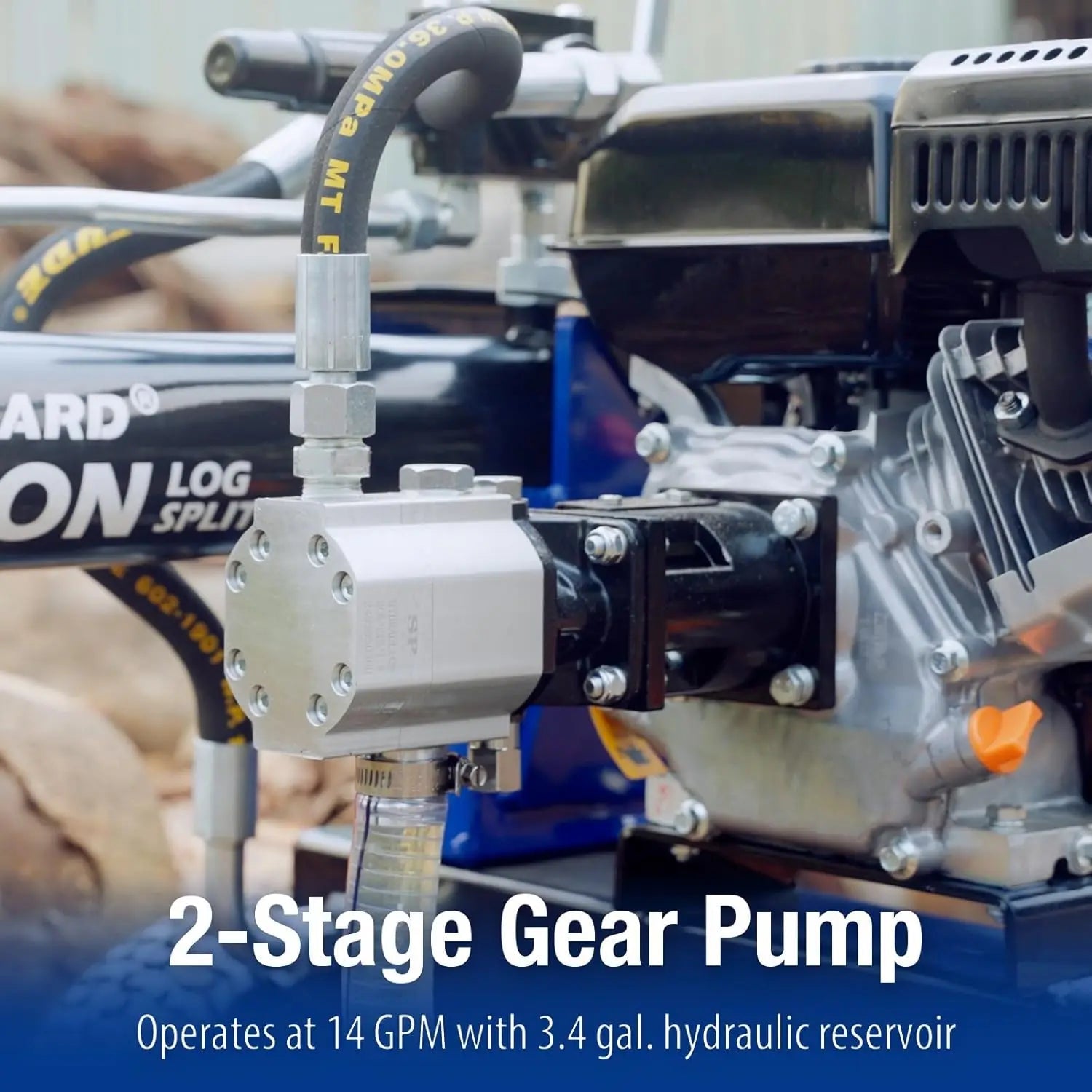 BILT HARD 20-Ton Gas Log Splitter: 7hp 209cc OHV Engine, 19