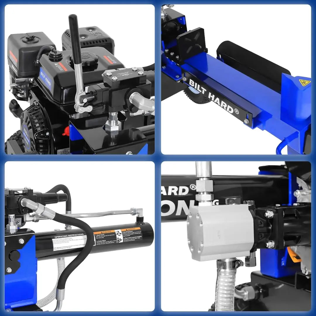 BILT HARD 20-Ton Gas Log Splitter: 7hp 209cc OHV Engine, 19