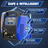 BILT HARD 200A MIG Welder, MIG/Flux Core MIG/Lift TIG/Stick 4-in-1 Welding Machine w/IGBT Inverter, 110V/220V Multi-Process Welder with Screen Display