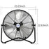 BILT HARD 20" High-Velocity Floor Fan: 4650 CFM, 3-Speed Heavy-Duty Metal Fan with Wall-Mount Option