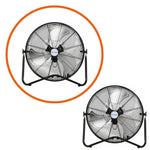 BILT HARD 20" High-Velocity Floor Fan: 4650 CFM, 3-Speed Heavy-Duty Metal Fan with Wall-Mount Option