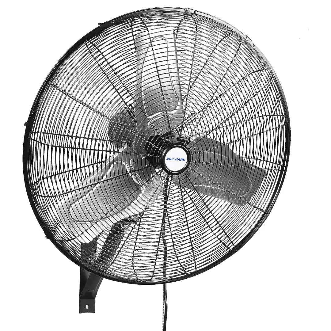 BILT HARD 24" 6300 CFM Outdoor Oscillating Wall Fan: High Velocity, 3-Speed Heavy Duty Waterproof Wall Fan, UL Listed