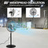 BILT HARD 24" High-Velocity Pedestal Fan: 6450 CFM, 3-Speed, Heavy-Duty Industrial Standing Fan