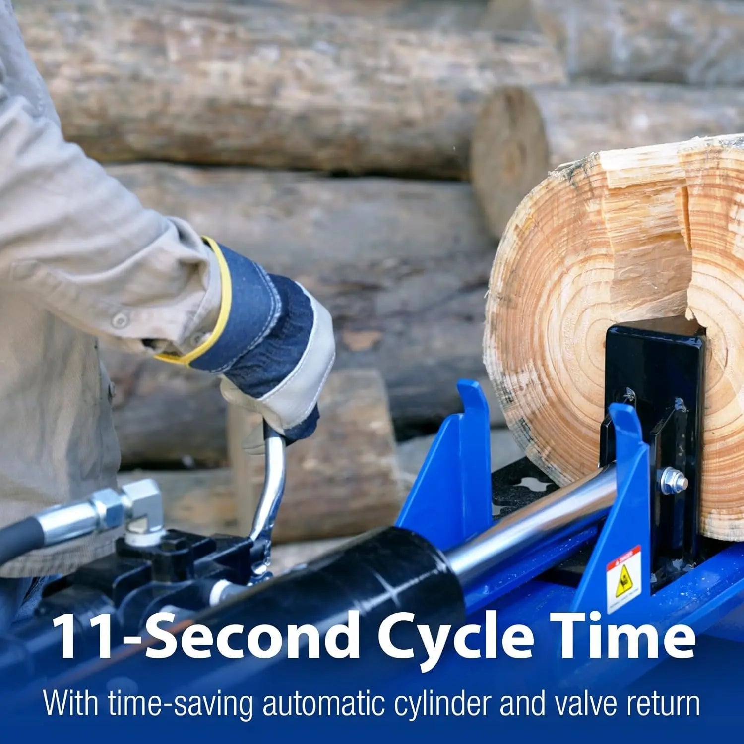 BILT HARD 30-Ton Full Beam Gas Log Splitter: 7.5hp 223cc OHV Engine, 22.6