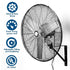 BILT HARD 30" 9500 CFM High-Velocity Wall Fan: 3-Speed Oscillating Industrial Fan, Heavy-Duty & UL Listed