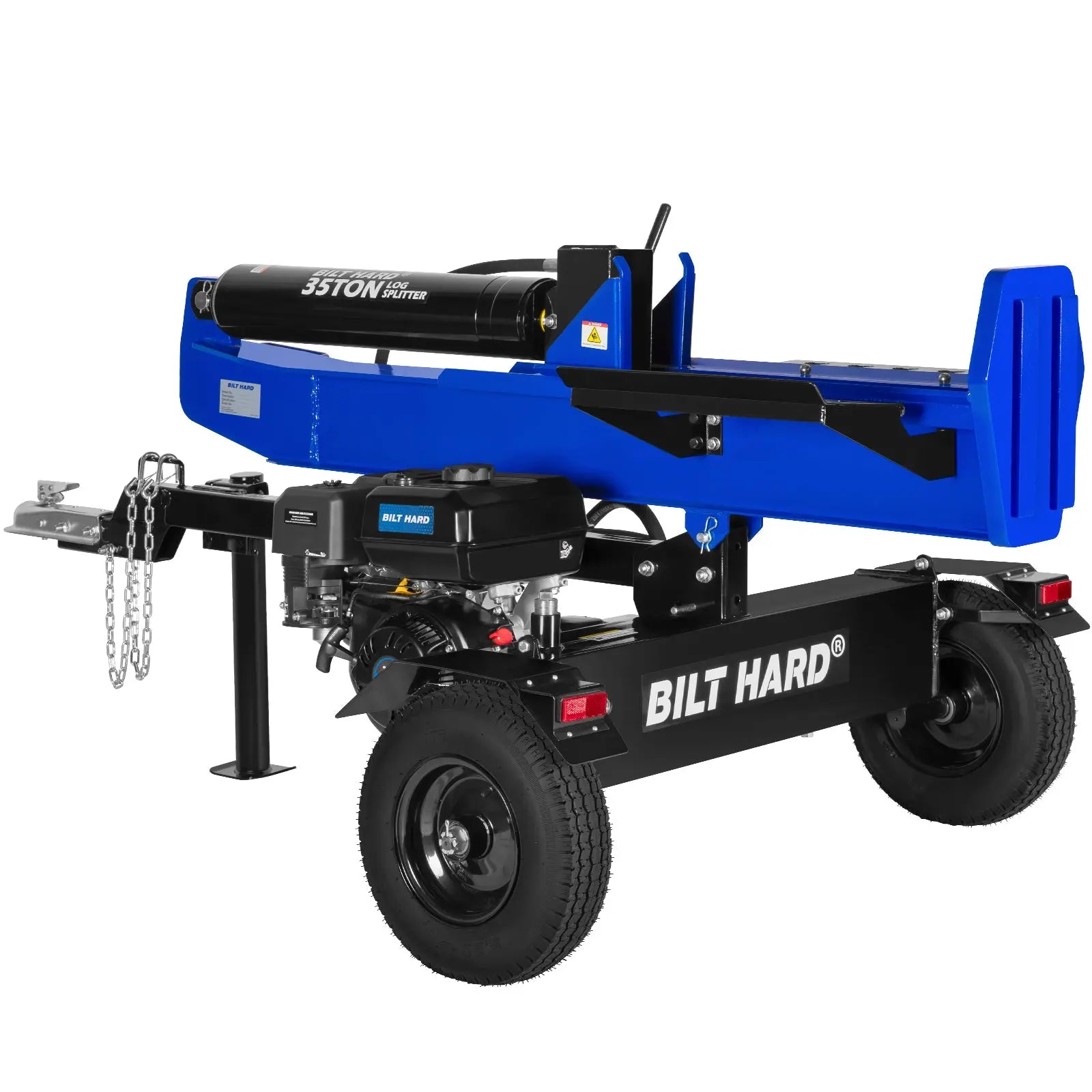 BILT HARD 35-Ton Full Beam Gas Log Splitter: 10hp 301cc OHV Engine, 23" Stroke