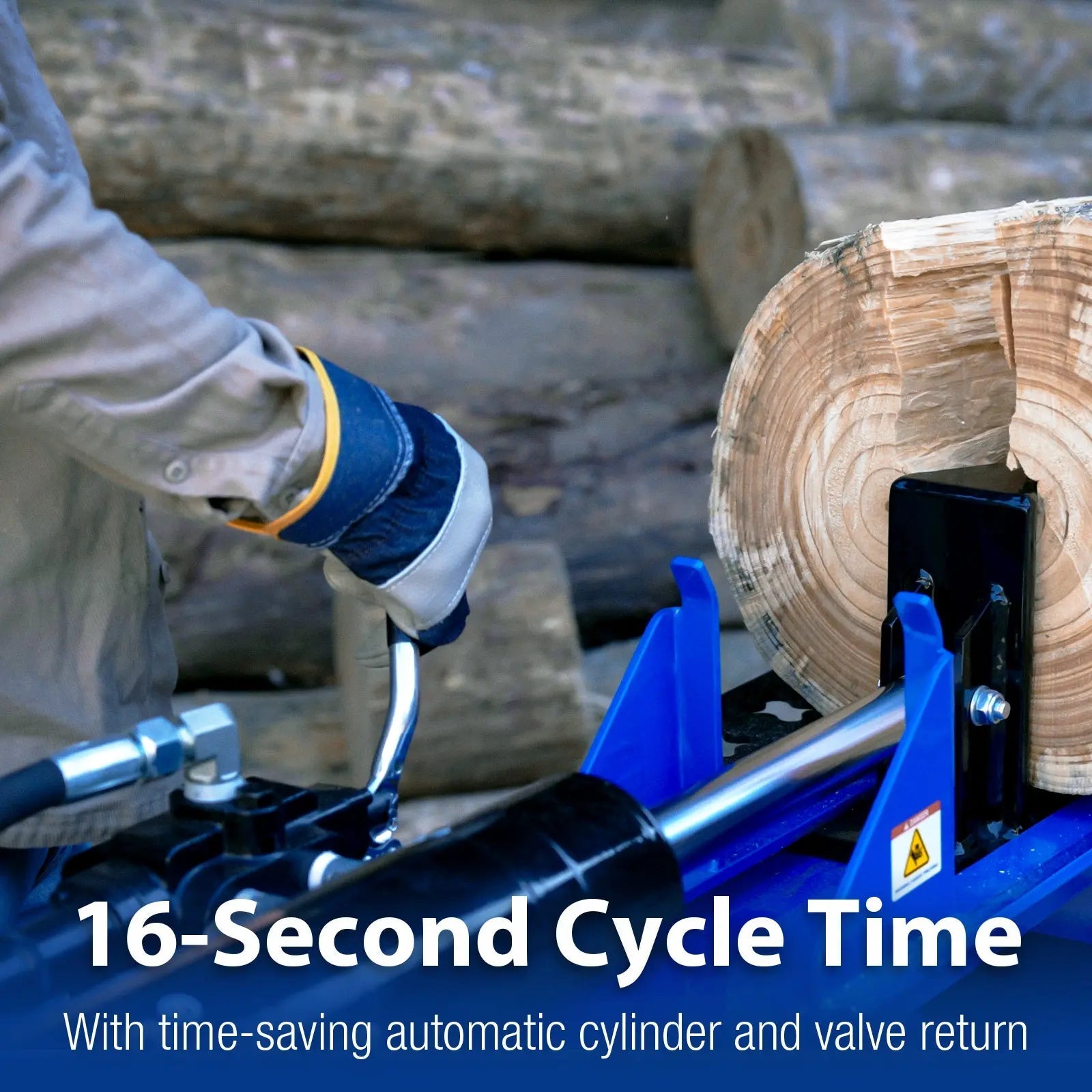 BILT HARD 35-Ton Full Beam Gas Log Splitter: 10hp 301cc OHV Engine, 23