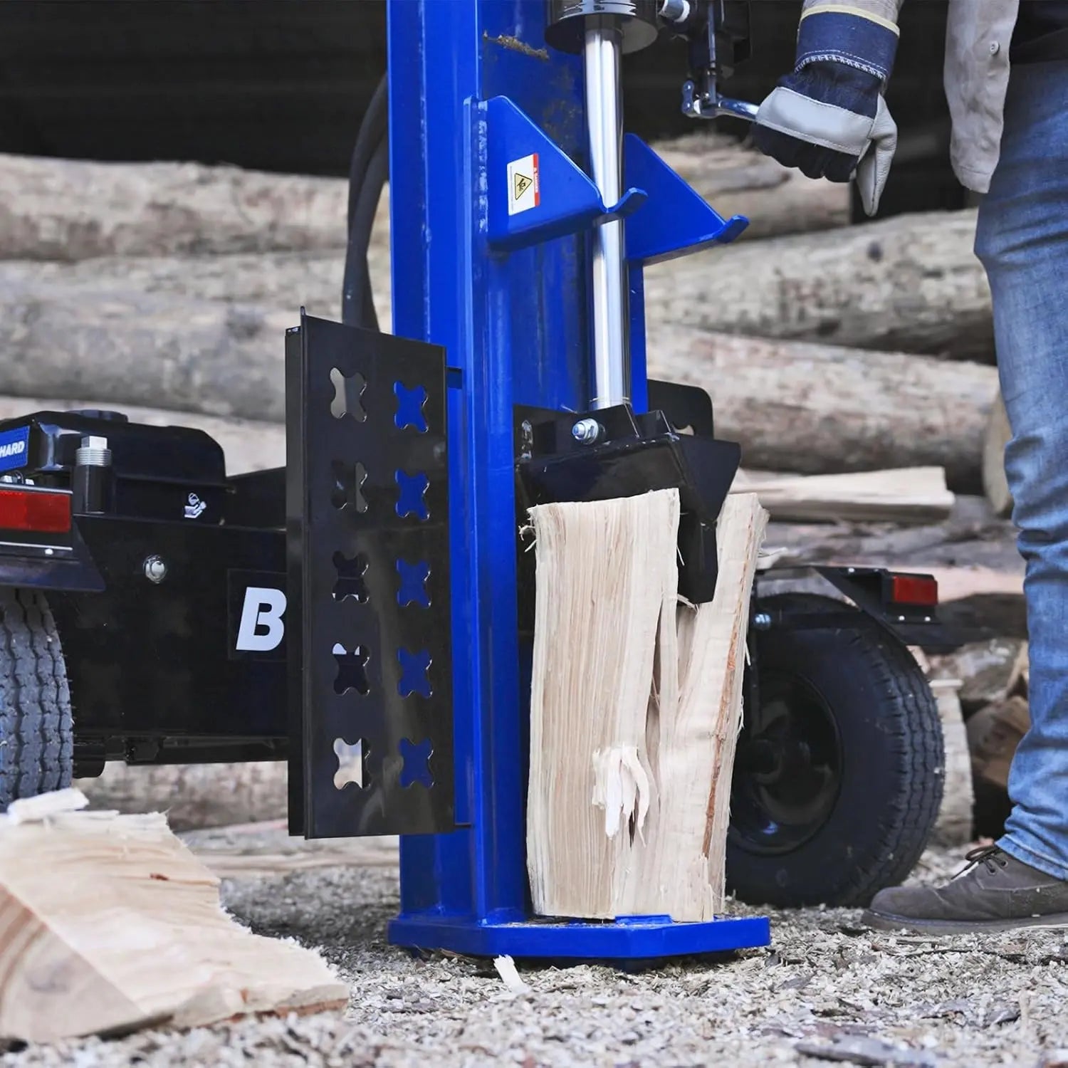 BILT HARD 35-Ton Full Beam Gas Log Splitter: 10hp 301cc OHV Engine, 23