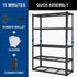 BILT HARD 48" W Garage Shelving 2500 LBS, 72" H x 18" D Storage Shelves, Heavy Duty 5-Tier Metal Shelving Units with Adjustable Shelf, Steel Wire Utility Shelving