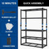 BILT HARD 48" W x 24" D Garage Shelving 3000 LBS, 72" H Storage Shelves, Heavy Duty 5-Tier Metal Shelving Units with Adjustable Shelf, Steel Wire Utility Shelving
