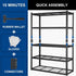 BILT HARD 60" W Garage Shelving 3300 LBS, 72" H x 18" D Storage Shelves, Heavy Duty 5-Tier Metal Shelving Units with Adjustable Shelf, Steel Wire Utility Shelving