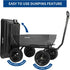 BILT HARD Poly Garden Dump Cart 1200 lbs with No Flat Tires, Quick Release, 2-in-1 Convertible Handle, 7 Cu Ft Dump Wagon Heavy Duty for Yard, Outdoor