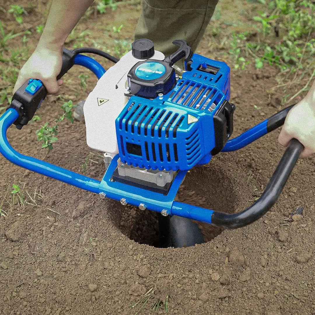 BILT HARD Post Hole Digger Gas Powered, 52cc 2.4 HP 2 Stroke Engine Earth Auger with 8