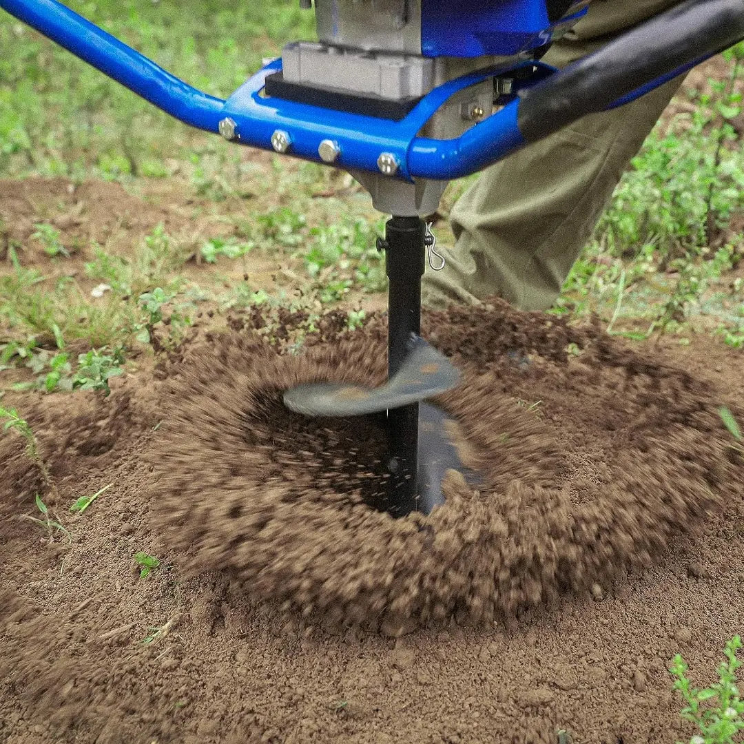 BILT HARD Post Hole Digger Gas Powered, 52cc 2.4 HP 2 Stroke Engine Earth Auger with 8