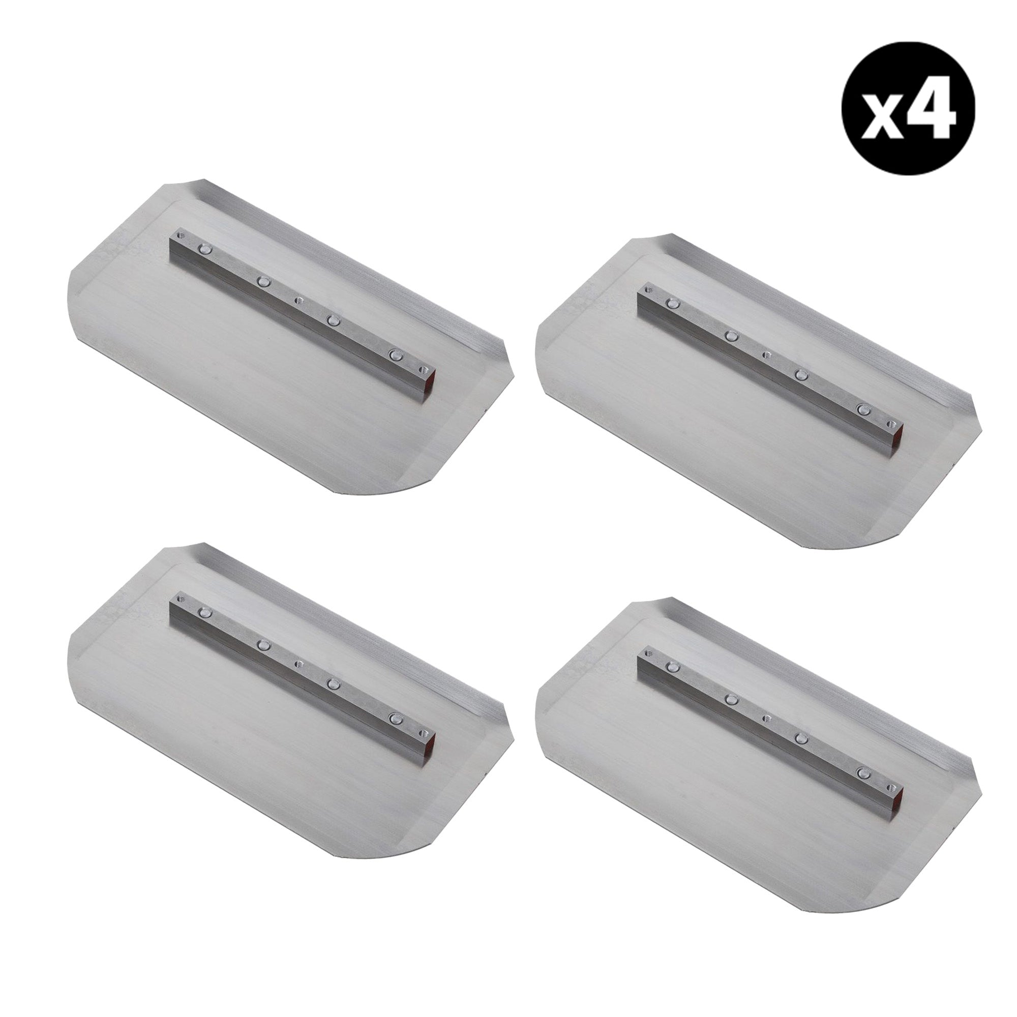 Set of 4 - 6″ x 18″ Replacement Combo Trowel Blade Bar Mount for Tomahawk 46" Power Trowels