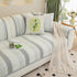 Striped Non-Slip Cooling Couch Cover, Summer Couch Pads for Seat Back Armrest