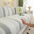 Striped Non-Slip Cooling Couch Cover, Summer Couch Pads for Seat Back Armrest