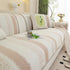 Striped Non-Slip Cooling Couch Cover, Summer Couch Pads for Seat Back Armrest