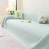 Cooling Embossed Botanical Couch Cover, Soft Ice Silk Furniture Protector for Sofa