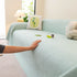 Cooling Embossed Botanical Couch Cover, Soft Ice Silk Furniture Protector for Sofa