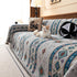 Southwestern Boho Woven Tribal Sofa Cover Blanket, Rustic Farmhouse Couch Throw Cover