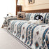 Southwestern Boho Woven Tribal Sofa Cover Blanket, Rustic Farmhouse Couch Throw Cover