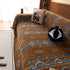 Southwestern Boho Woven Tribal Sofa Cover Blanket, Rustic Farmhouse Couch Throw Cover