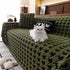 Jacquard Fleece Houndstooth Warm Cozy Couch Cover Blanket Decorative Throws for Sofas
