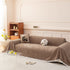 Textured Striped Cozy Couch Cover Throw Blanket with Pom Pom Trim for Sectional Sofa