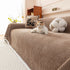 Textured Striped Cozy Couch Cover Throw Blanket with Pom Pom Trim for Sectional Sofa