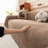 Textured Striped Cozy Couch Cover Throw Blanket with Pom Pom Trim for Sectional Sofa