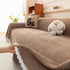 Textured Striped Cozy Couch Cover Throw Blanket with Pom Pom Trim for Sectional Sofa